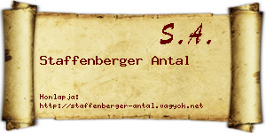 Staffenberger Antal névjegykártya